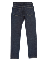 Men's Slim Jeans in Dark Wash Resin - Timber Stitch-flat lay (back)