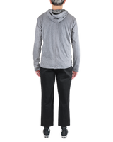 Men's Raw Edge Hoodie in Carbon Heather-back