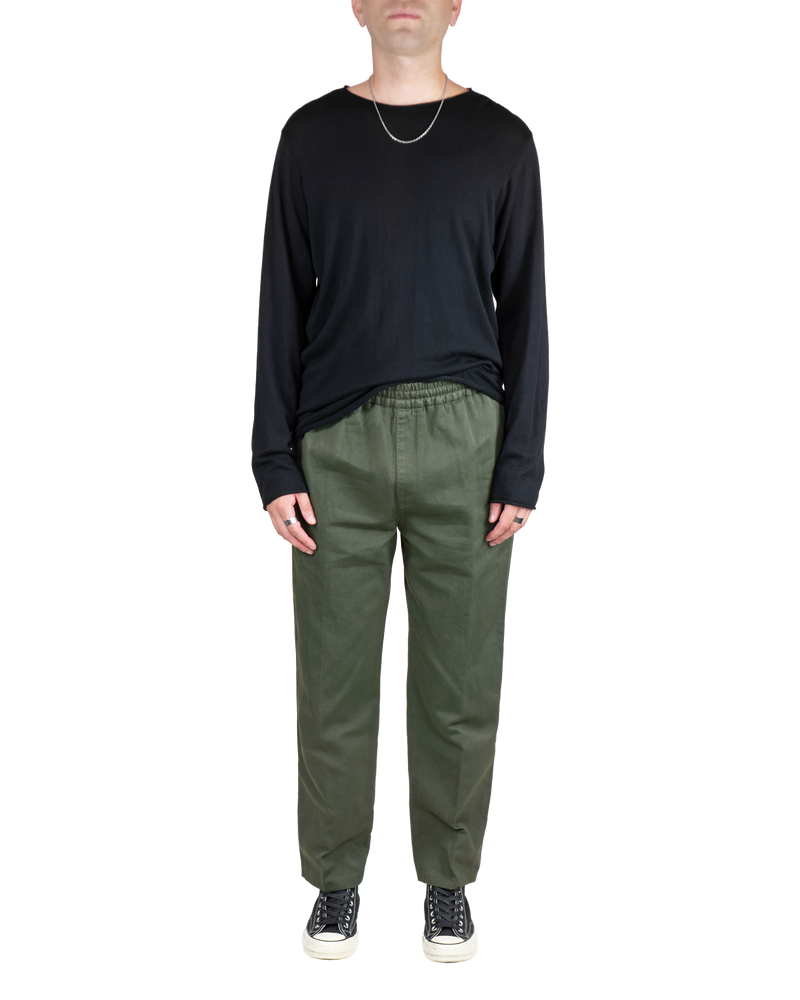 Men's Cotton Linen Pant in Olive-front