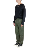 Men's Cotton Linen Pant in Olive-side