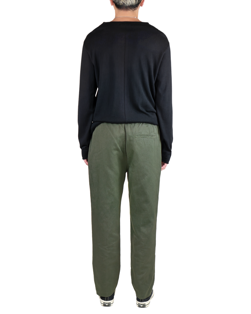 Men's Cotton Linen Pant in Olive-back