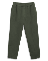 Men's Cotton Linen Pant in Olive-flat lay (front)