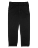 Men's Cropped Workwear Chino in Black-flay lay (front)