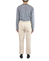 Men's Cropped Workwear Chino in Khaki-back