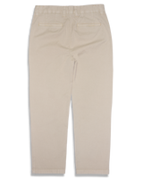 Men's Cropped Workwear Chino in Khaki-flat lay (back)