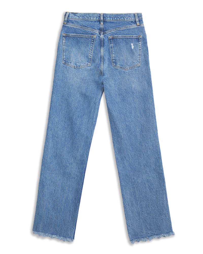 Women's RLXD Straight in Vintage Blue Frayed Hem