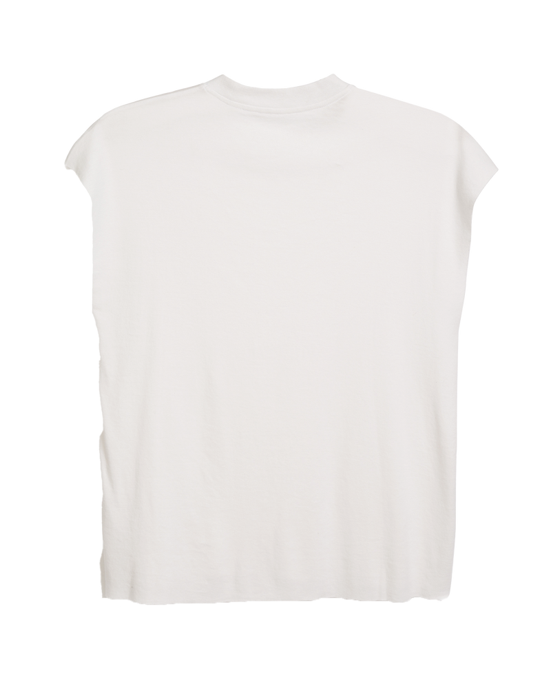 Lightweight Sleeveless Tee in Vintage White