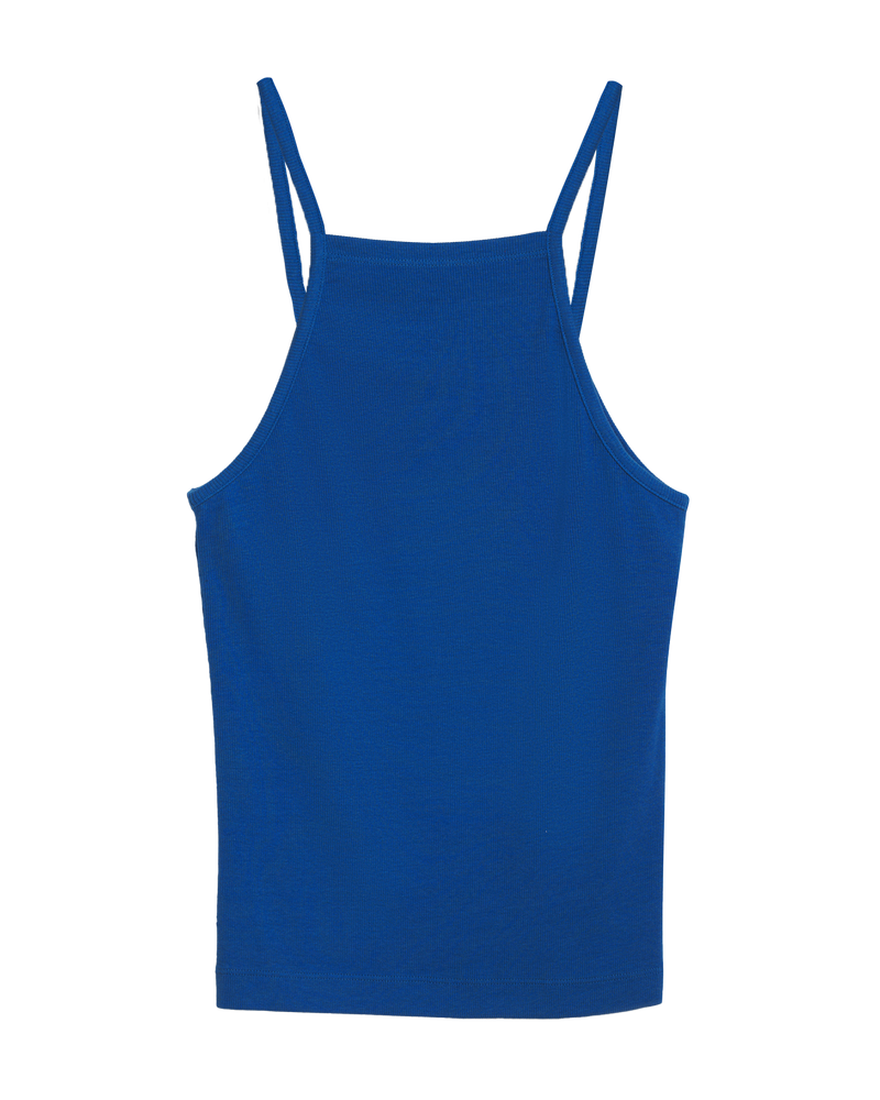 Spaghetti Strap Rib Tank in Yves Blue