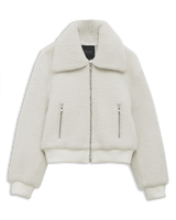 Women's Shearling Jacket in White