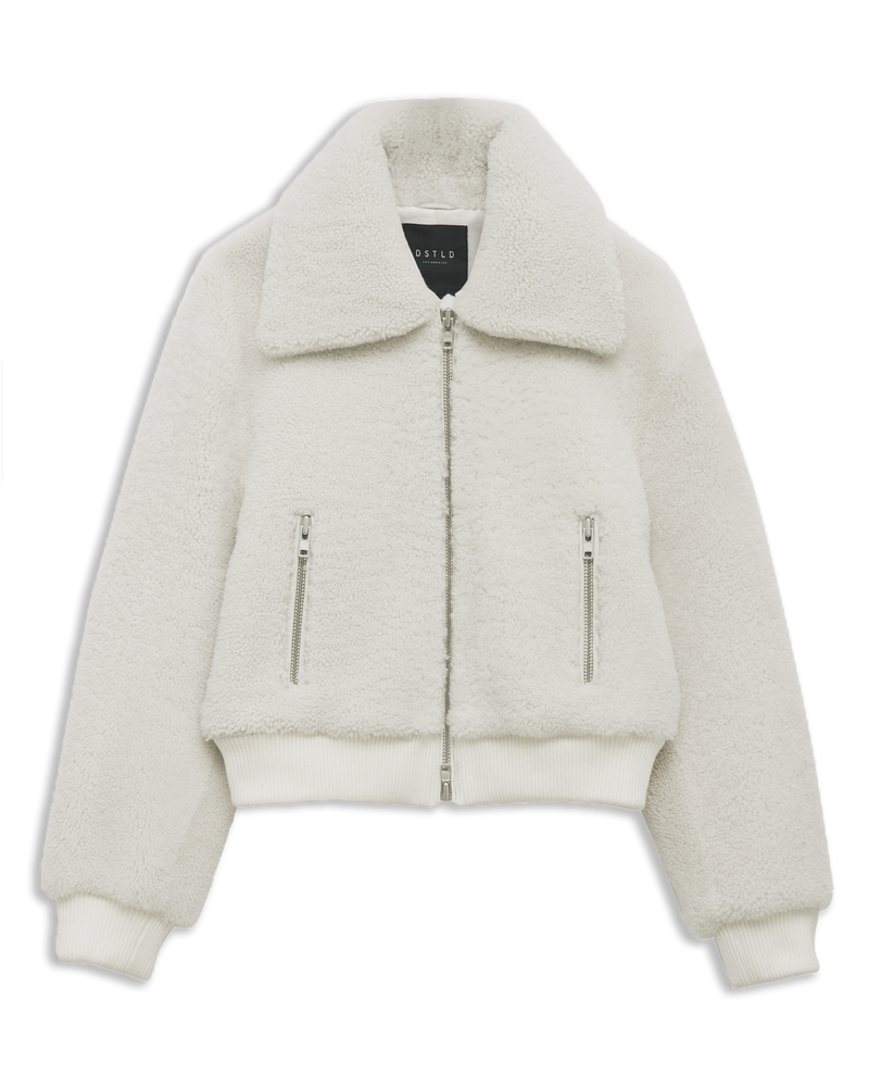 Women's Shearling Jacket in White