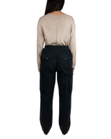 Women's Cargo Pant in Black-full view (back)