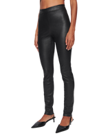 Women's Leather Leggings in Black