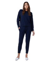 Women's Cashmere Crew Neck Sweater in Navy