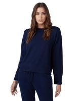 Women's Cashmere Crew Neck Sweater in Navy