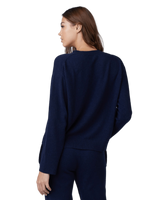 Women's Cashmere Crew Neck Sweater in Navy