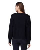 Women's Cashmere Crew Neck Sweater in Black