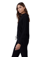 Women's Cashmere Mock Neck Sweater in Black