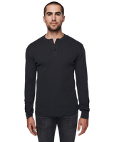 mens charcoal thermal henley