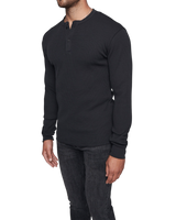 mens charcoal thermal henley