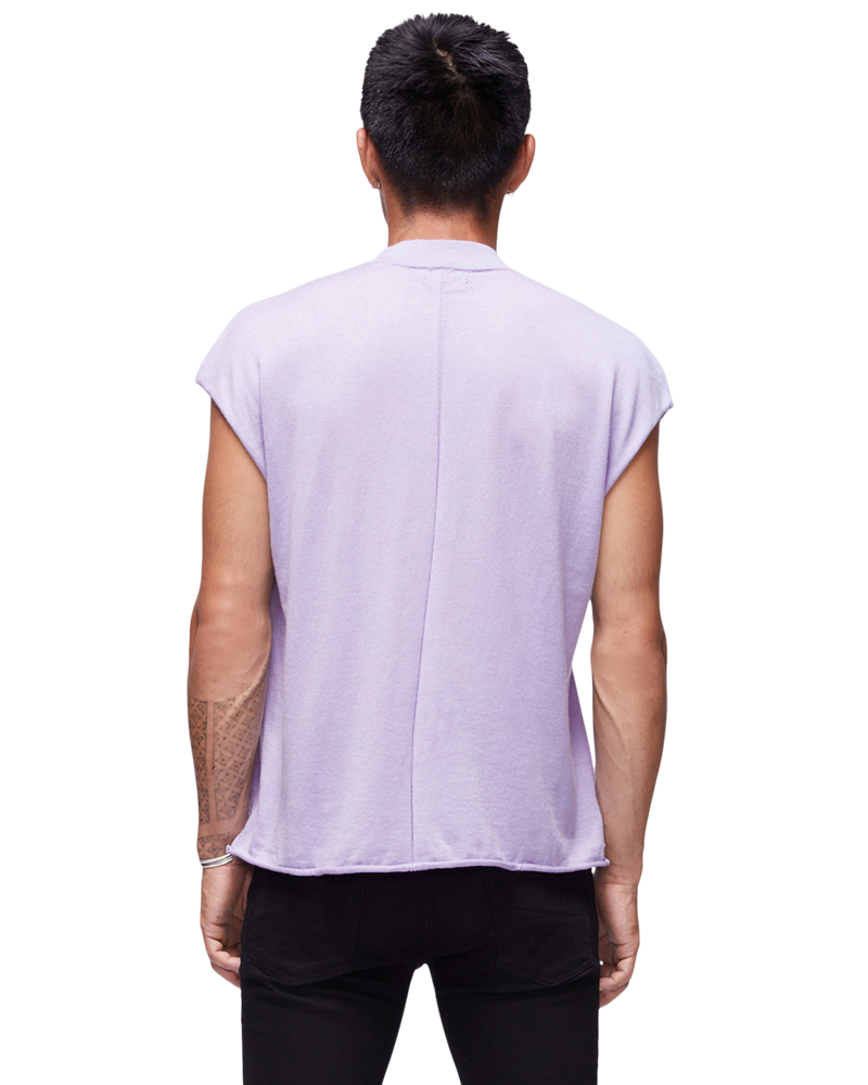 Cashmere Sleeveless Sweater in Lilac