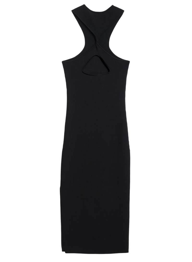 Twist Midi Dress in Black