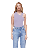 Asymmetrical Rib Tank in Lilac