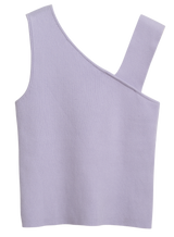 Asymmetrical Rib Tank in Lilac