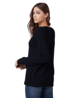 Women's Cashmere V-Neck Sweater in Black